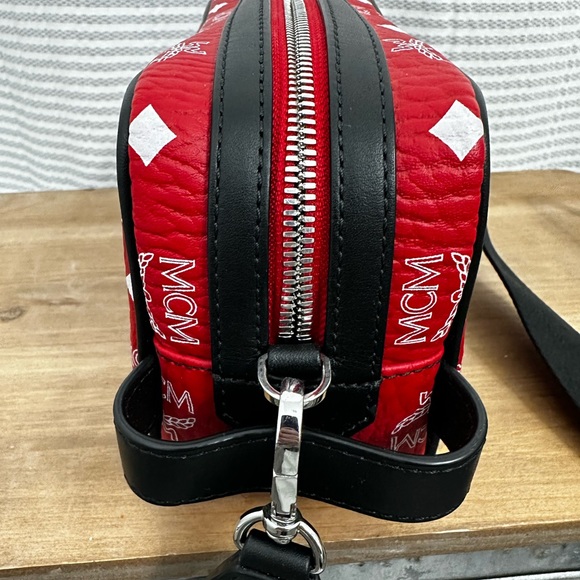 MCM Bag in Red & White Visetos NWOT - Picture 10 of 16